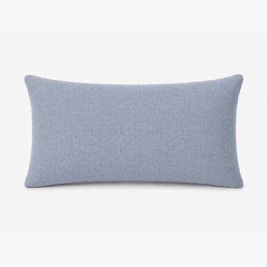 Funda de coj&iacute;n azul de poli&eacute;ster y lino Bruma 30x45cm