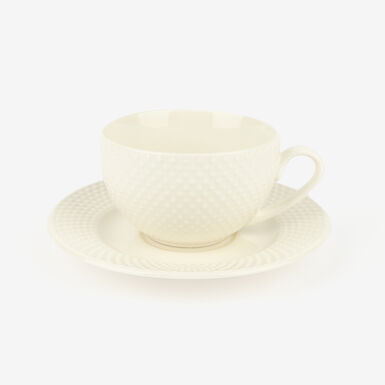 Set de 4 tazas con plato de cerámica Meloni 22cl