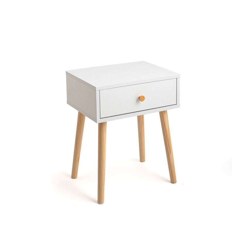 Mesita de noche de madera con 1 cajón Deva 40x30x50cm