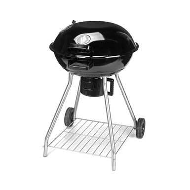 Barbacoa de carbón con ruedas de metal Ø56x85cm