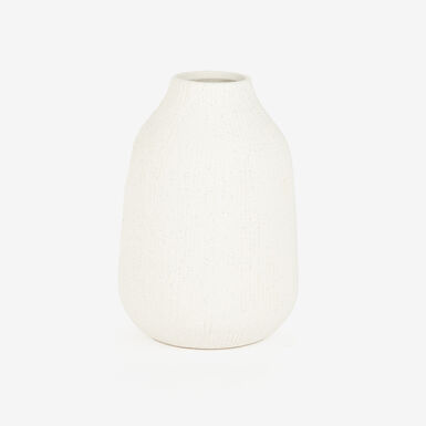 Jarrón de cerámica blanca Ø16x22,5cm