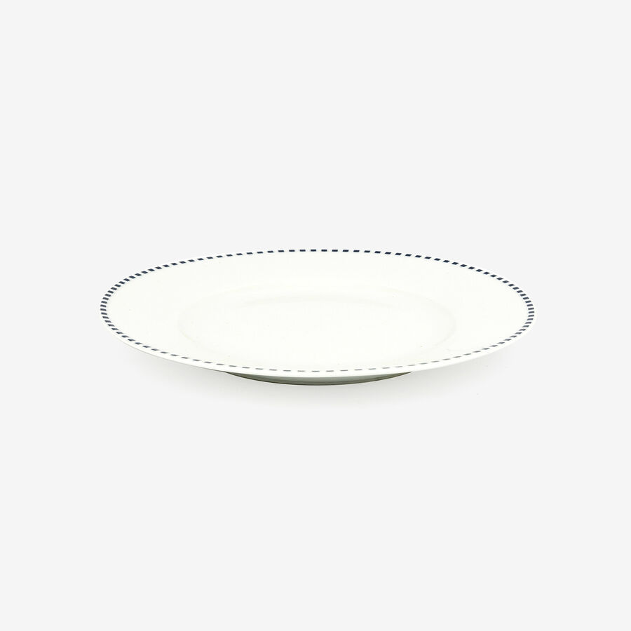 Plato de postre de porcelana Blue Square 21cm