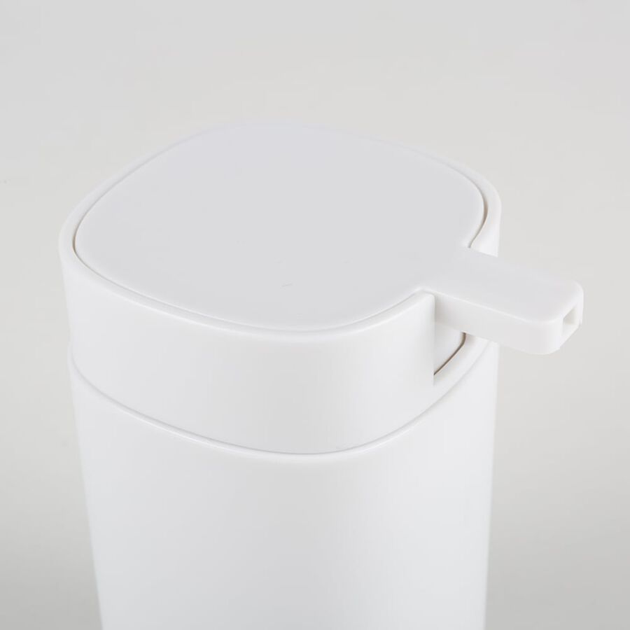 Dispensador de jab&oacute;n de ba&ntilde;o blanco mate