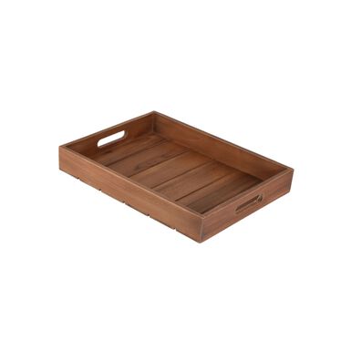 Bandeja de madera de teca 26x19x5cm