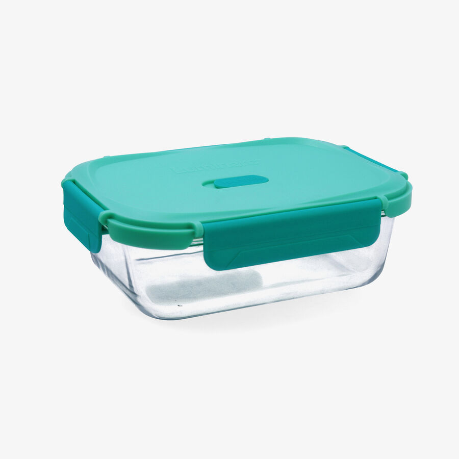 Recipiente herm&eacute;tico rectangular verde de vidrio Move box 1L