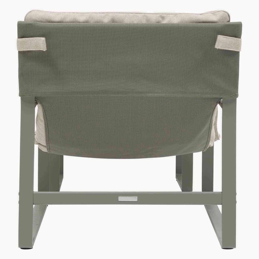 Sillon reclinable de jard&iacute;n de aluminio verde Lambor 151x69x73cm