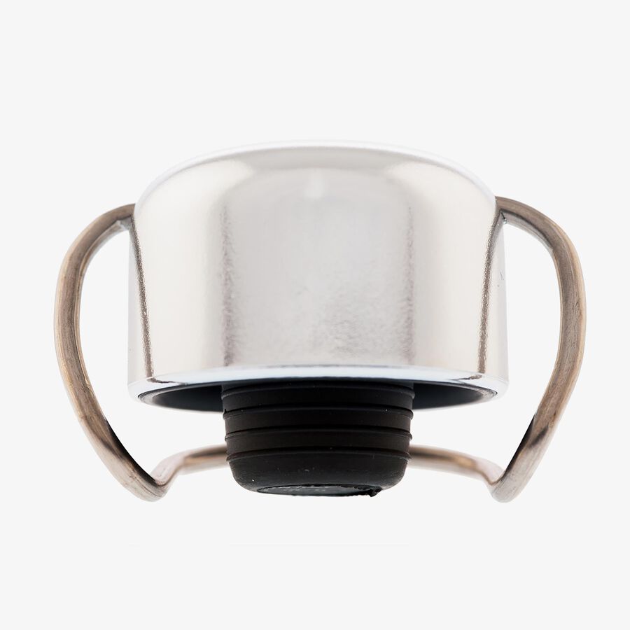Set de 2 tapones de botella de cava plata de pl&aacute;stico 