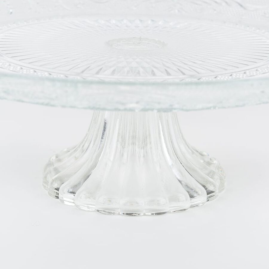Plato tarta con pie cristal 29cm