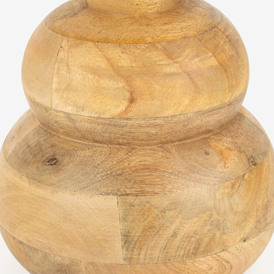 L&aacute;mpara de mesa de madera de mango Vati &Oslash;19x29cm