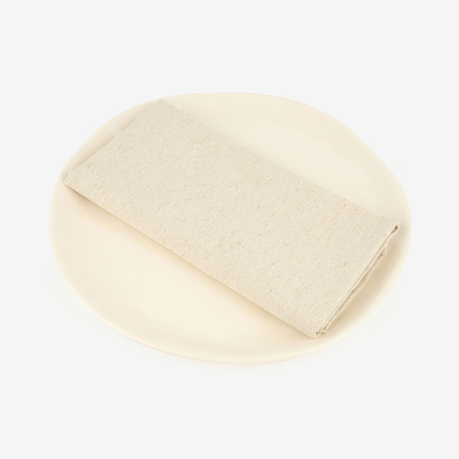 Set 2 servilletas de lino beige Ador 45x45cm