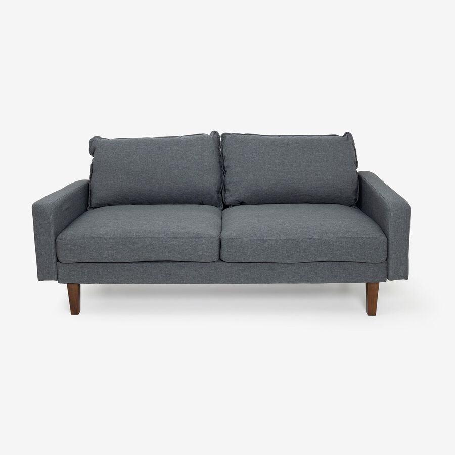 Sofá de 2 plazas de lino gris Padua 178x84,5x83cm