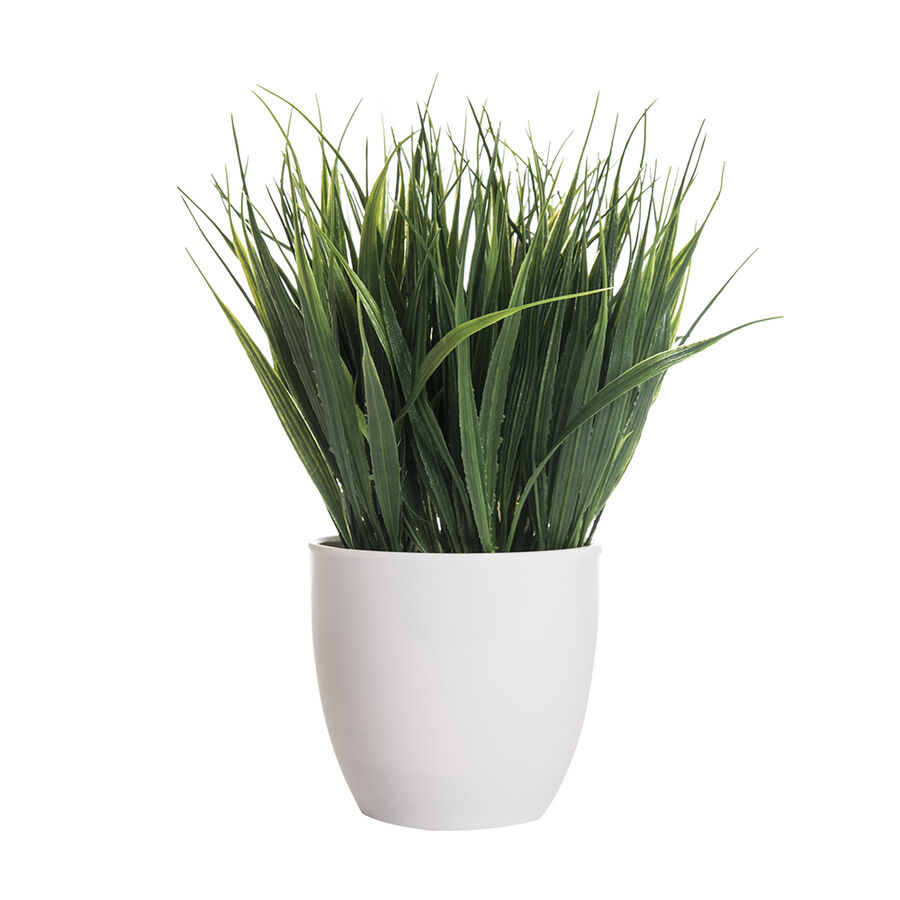 Maceta con planta artificial en varios modelos 11x11x24cm