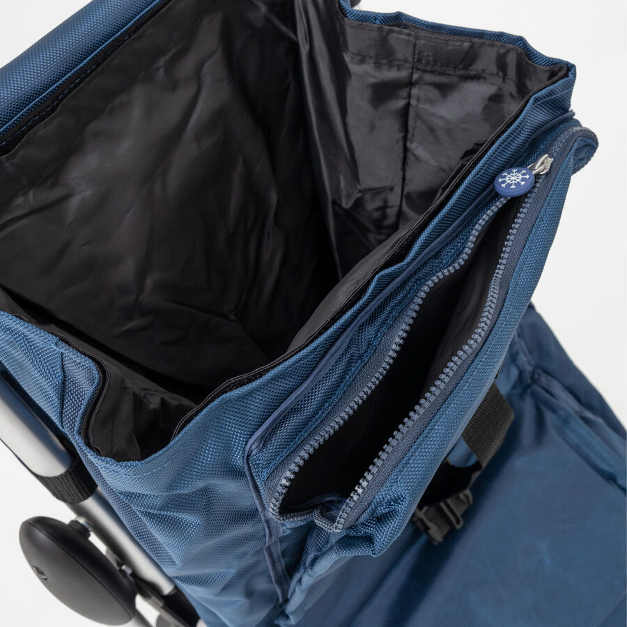 Carro para la compra de 4 ruedas azul Go Up