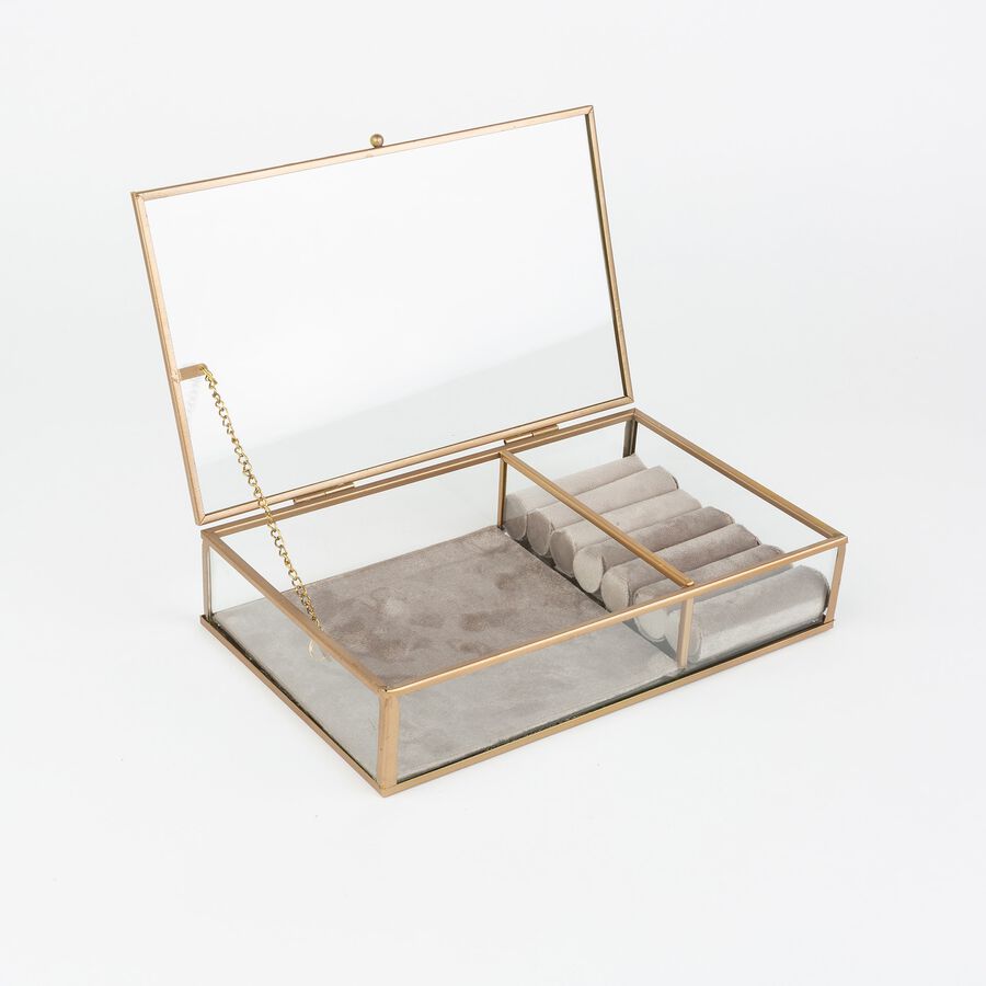 Joyero de cristal 23x14cm en varios colores