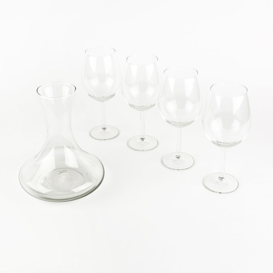 Set de 4 copas + decantador cristal