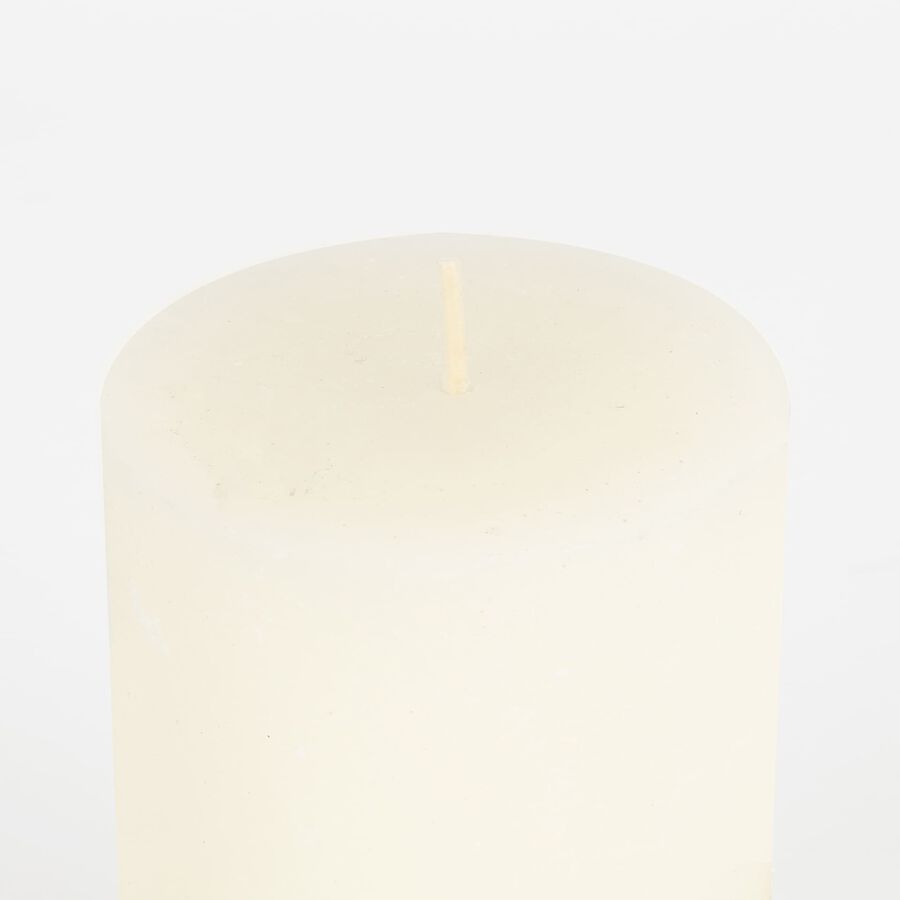 Vela decorativa cilindro crema Kanea Ø7x10cm