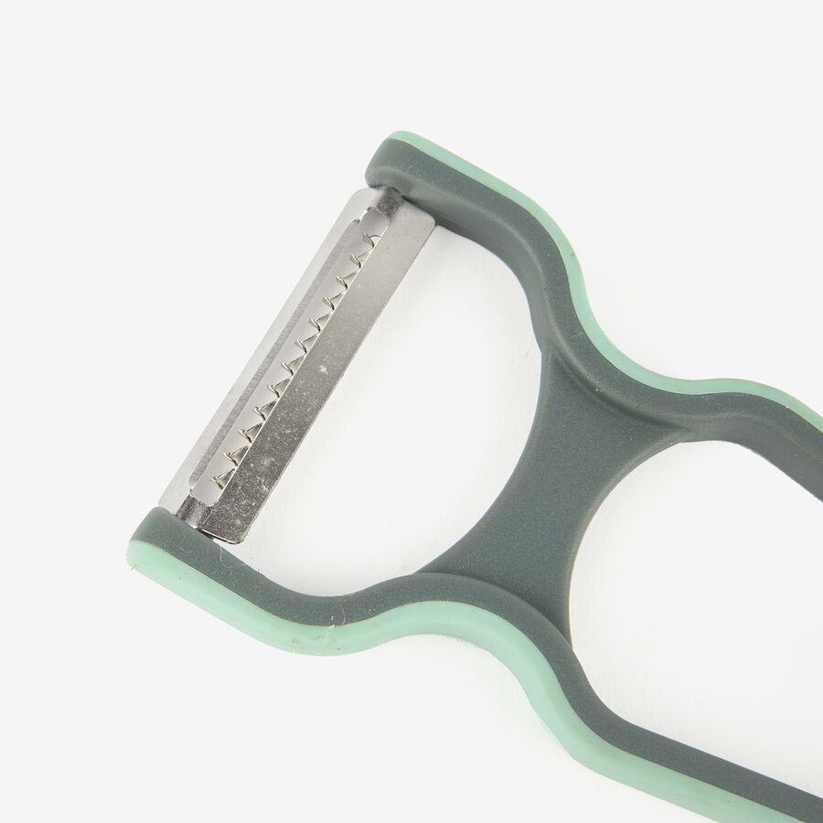 Set de 3 peladores de acero inoxidable y plástico 12cm