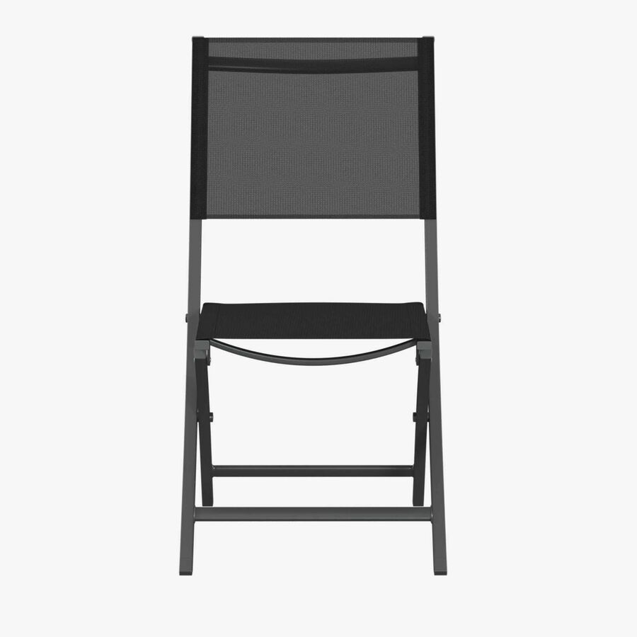 Set de 4 sillas de jard&iacute;n plegables de aluminio grafito Essor 45x57x90cm