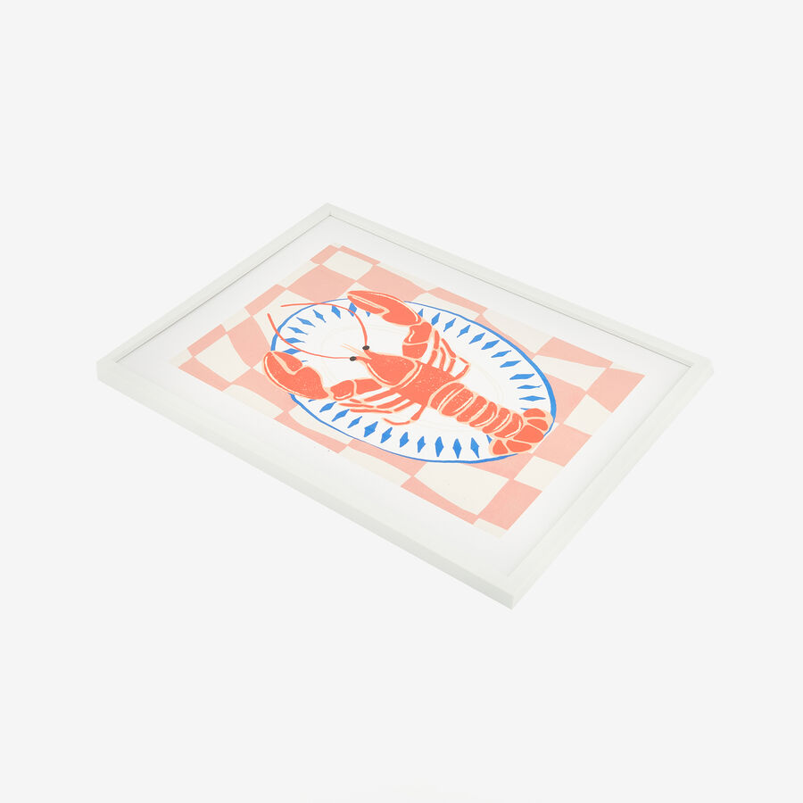 Cuadro con marco y cristal Lobster 30x40cm
