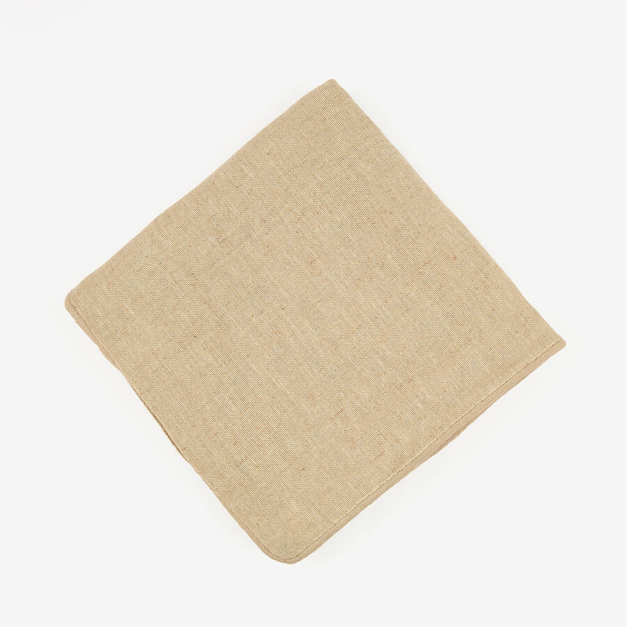 Funda de coj&iacute;n de lino beige 45x45cm