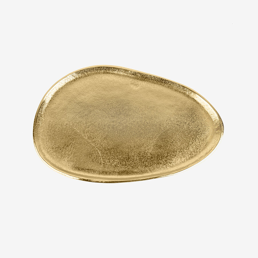 Centro de mesa de aluminio dorado 35x23cm