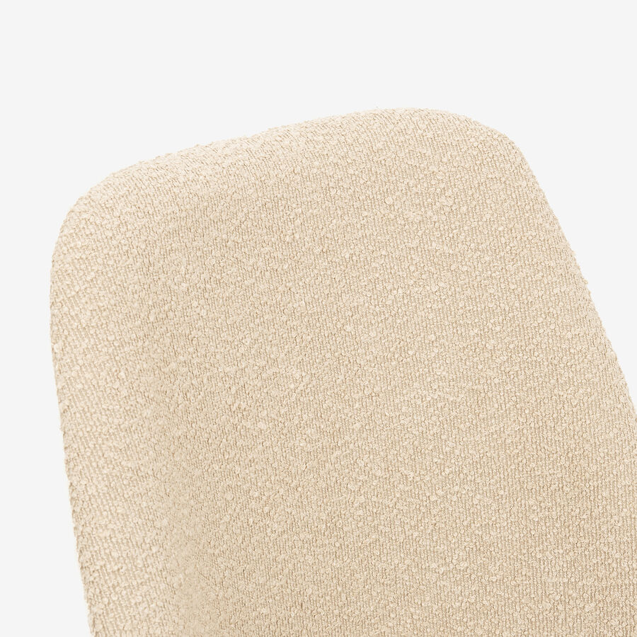 Silla de comedor borreguito beige Mina 49x60x91cm