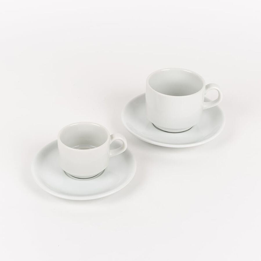 Taza de caf&eacute; de porcelana blanca Cantina 10cl