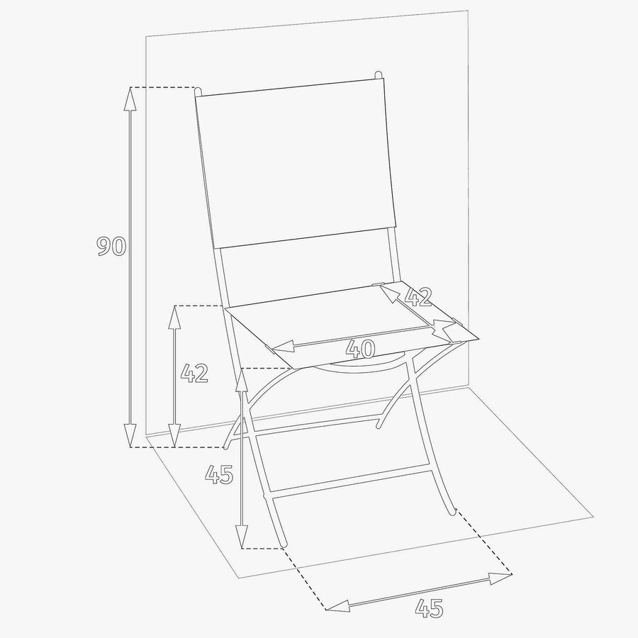 Set de 4 sillas de jard&iacute;n plegables de aluminio crema Essor 45x57x90cm