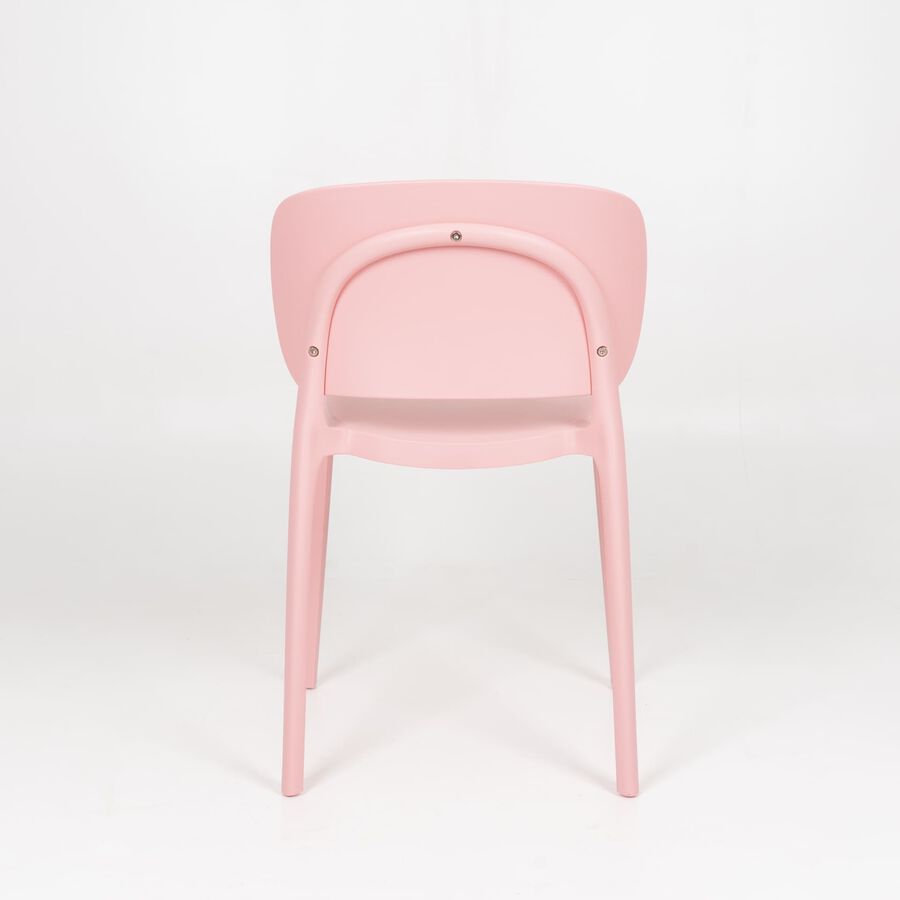 Silla de comedor apilable rosa Daniela 50x49cm