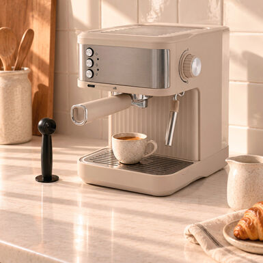 Cafetera expresso 20 bares beige Bruma