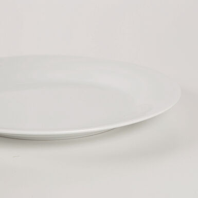 Plato de postre de porcelana blanca Basic Ø19cm