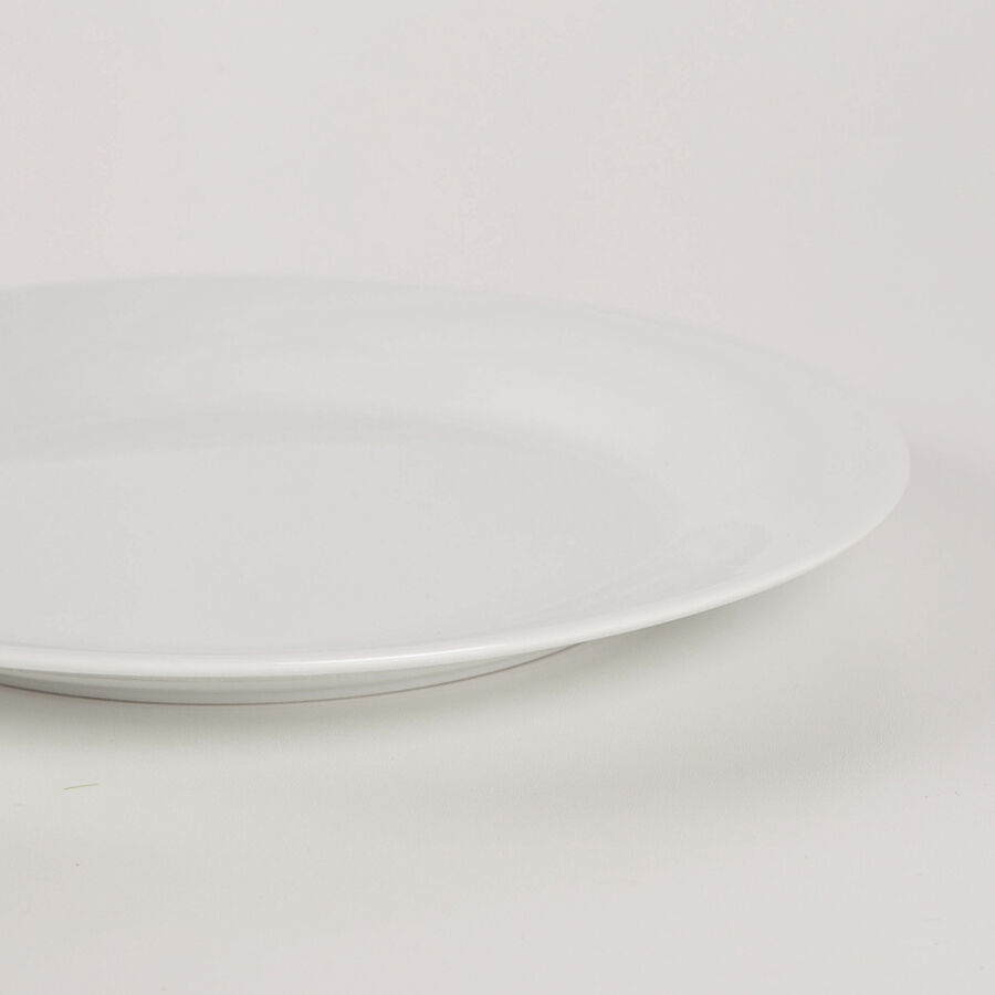 Plato de postre de porcelana blanca Basic Ø19cm