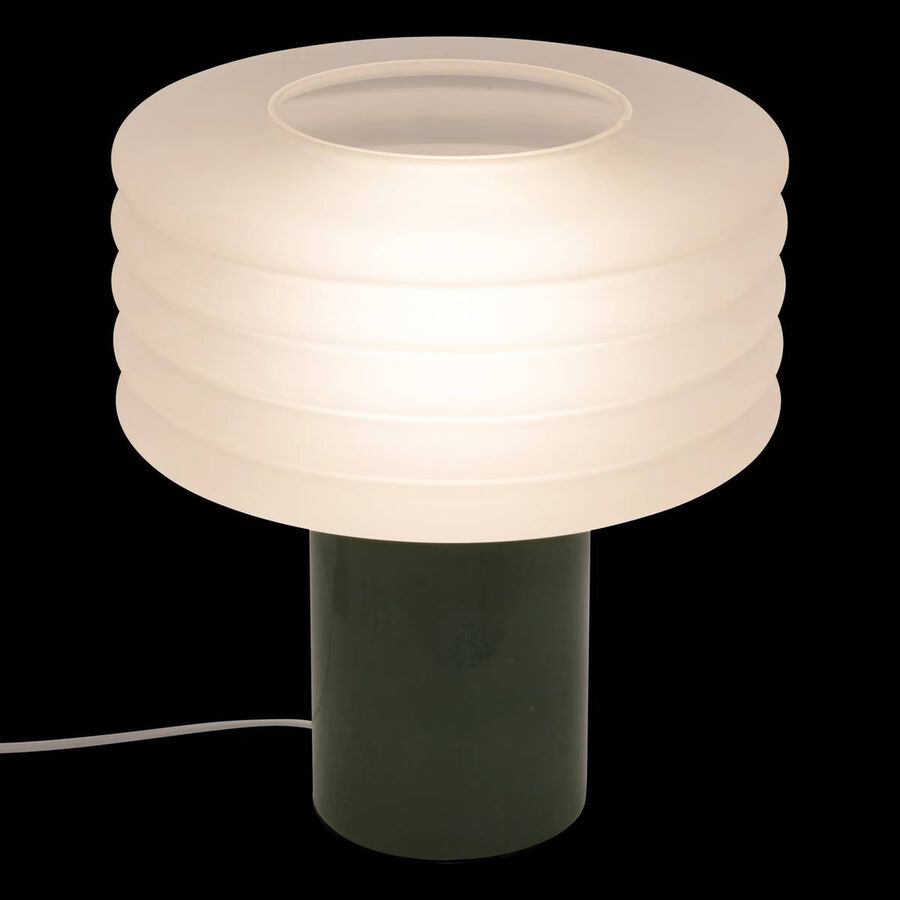 L&aacute;mpara de mesa Astor de vidrio verde 36cm