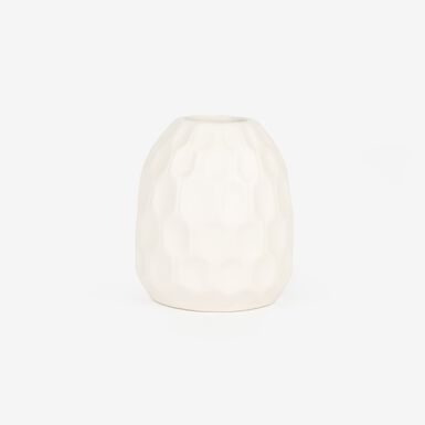 Jarrón de gres blanco Simón Ø9x10cm