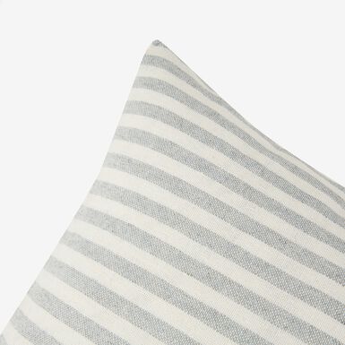 Funda de cojín blanca con rayas grises Timoti 30x45cm