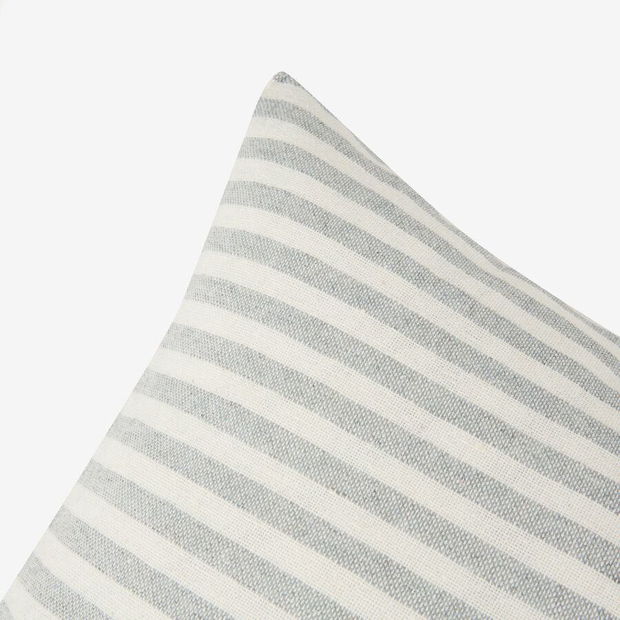 Funda de cojín blanca con rayas grises Timoti 30x45cm