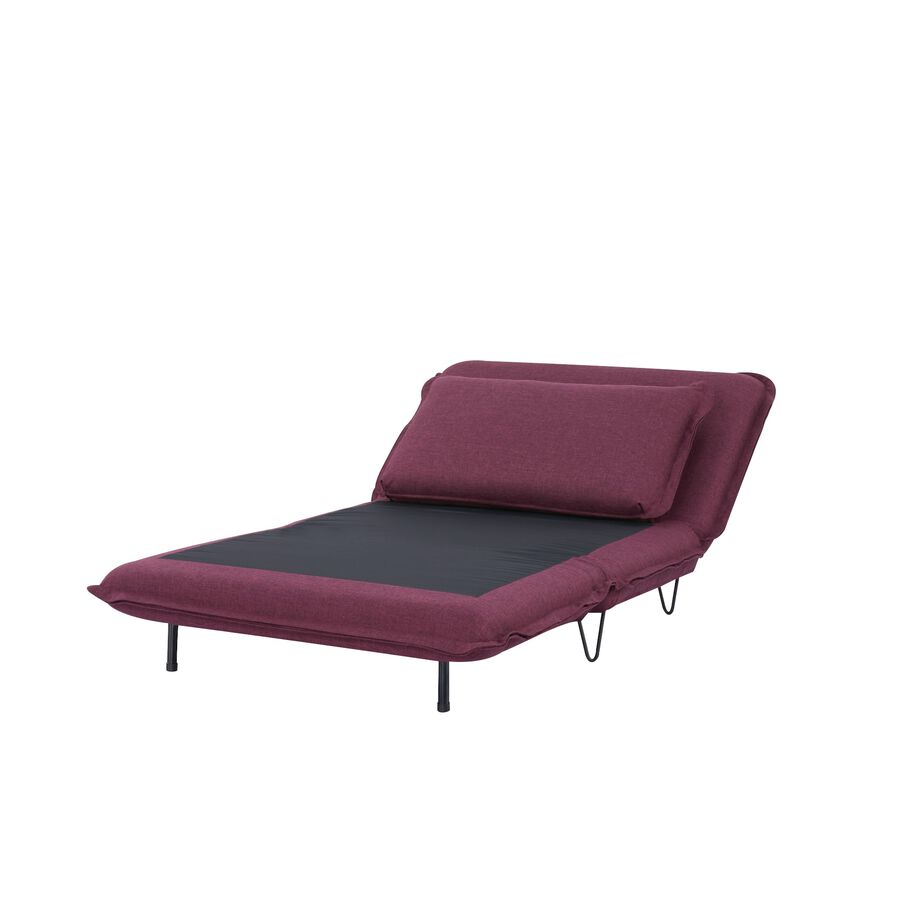 Sofa-cama individual burgundy 103x94x82cm Clau&Chloe