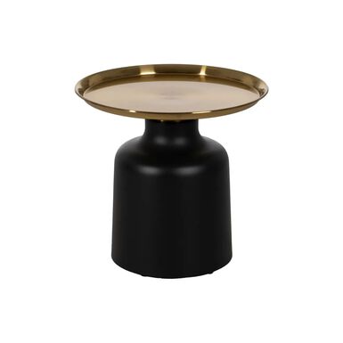 Mesa auxiliar de metal negra y dorada Ø50x47,50cm
