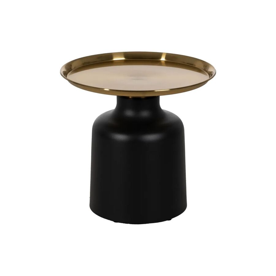 Mesa auxiliar de metal negra y dorada Ø50x47,50cm