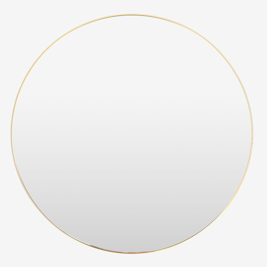 Espejo de pared redondo con marco dorado Flame &Oslash;80cm