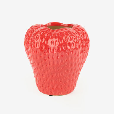Jarrón de cerámica rojo Berry 17x16x16cm
