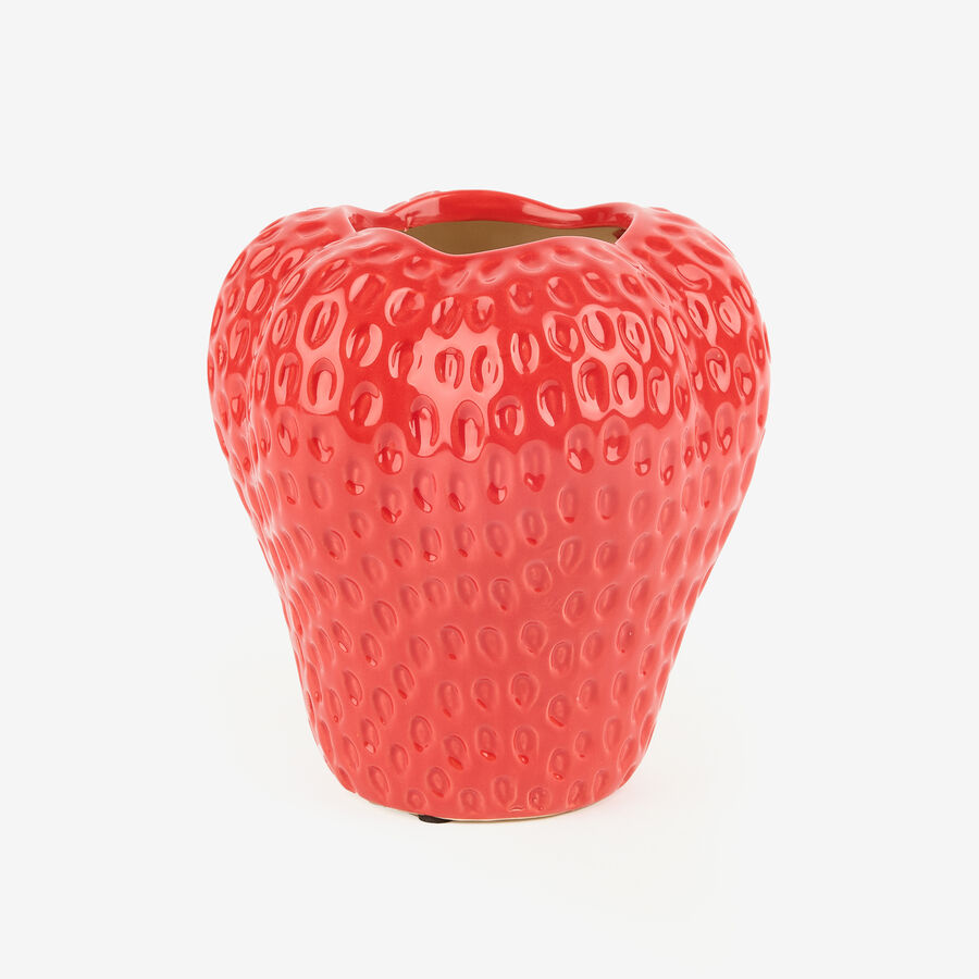 Jarrón de cerámica rojo Berry 17x16x16cm