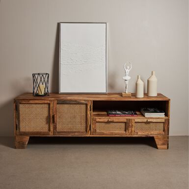 Mueble de TV de madera de mango Merlin 175x45x57cm Clau&Chloe