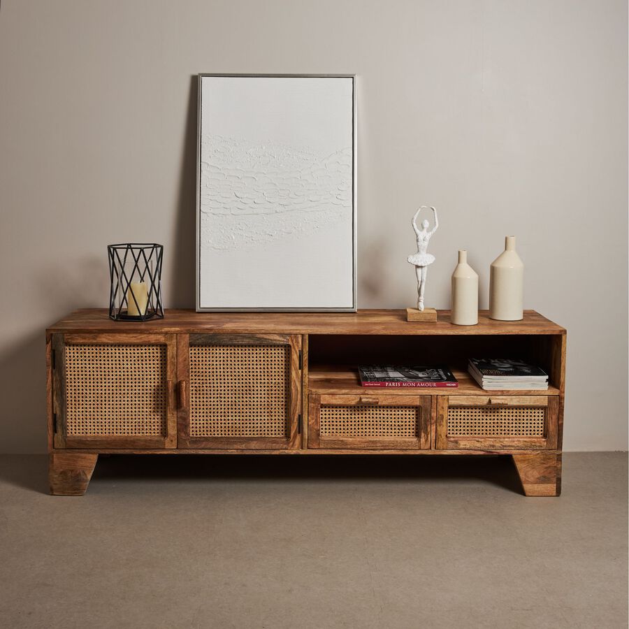 Mueble de TV de madera de mango Merlin 175x45x57cm Clau&Chloe