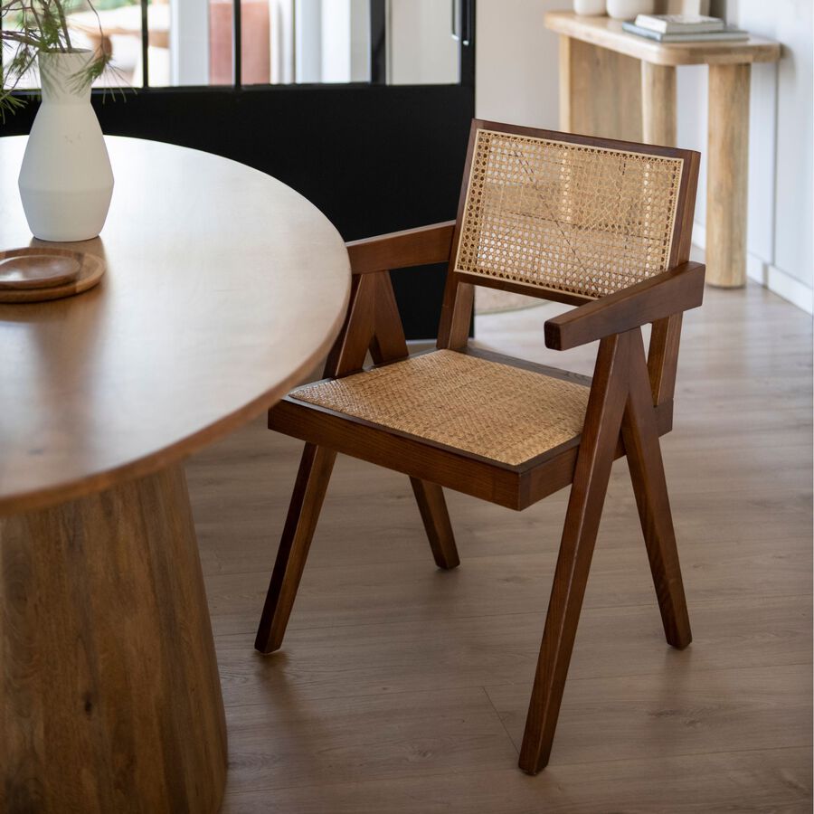 Silla de comedor de madera de olmo Cecilia 50x50x84cm Clau&Chloe