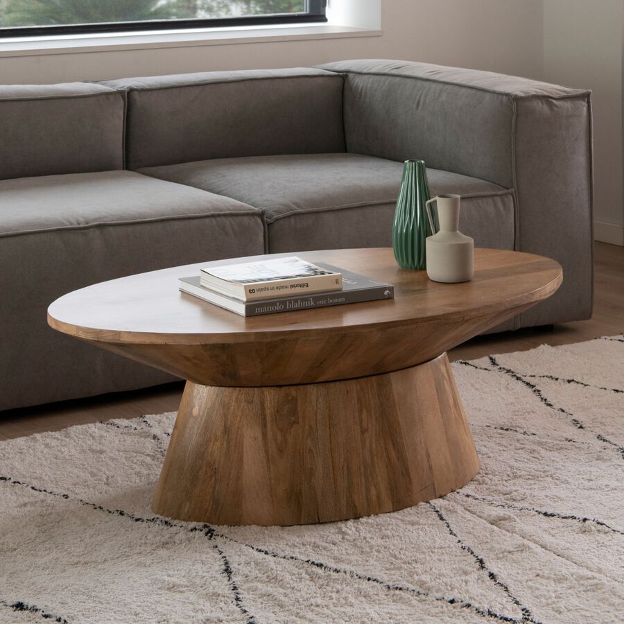 Mesa de centro de madera de mango Sidney 120x68x41cm Clau&Chloe