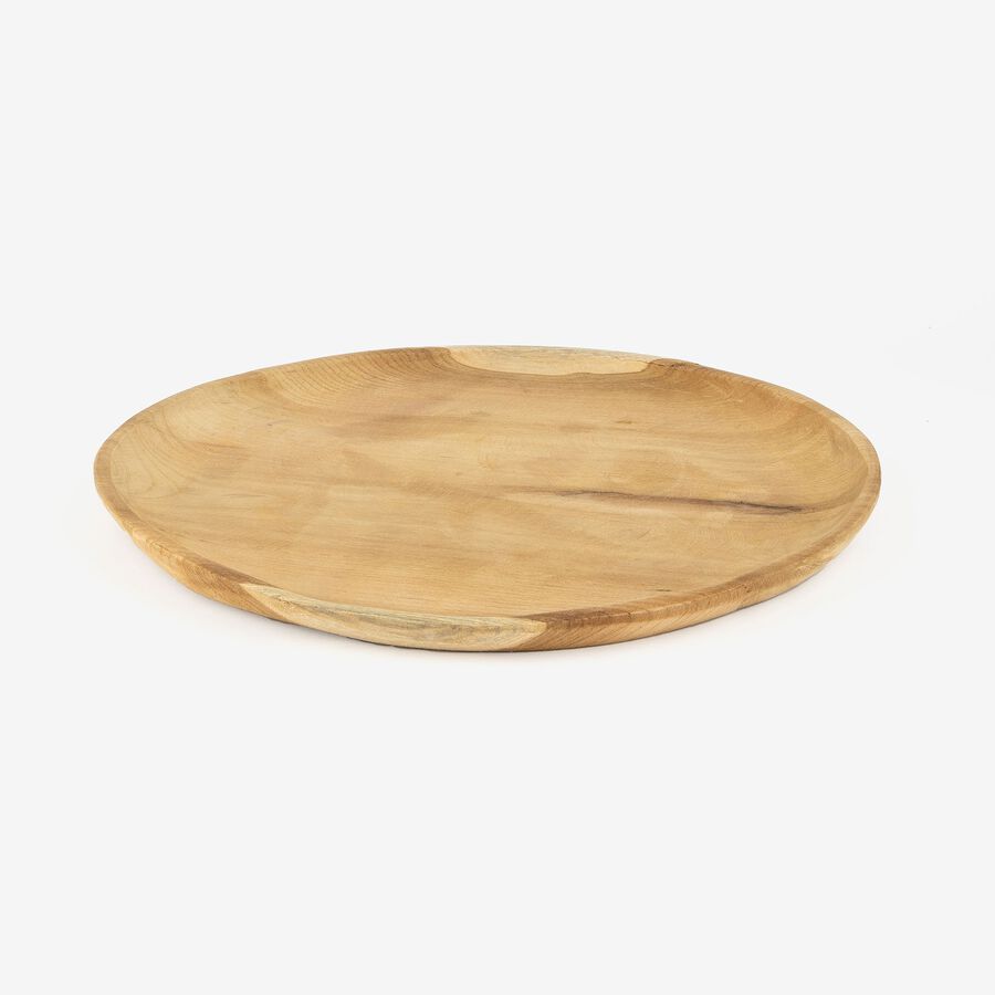 Centro de mesa de madera de teca Ø40cm