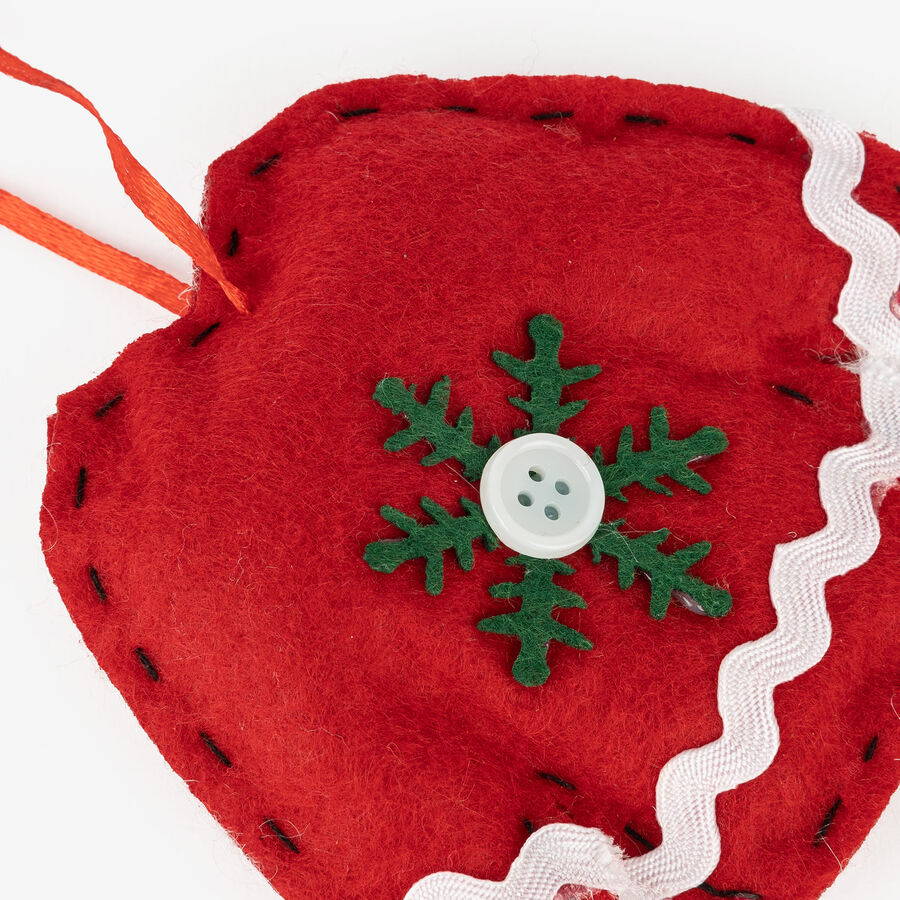 Adorno colgante de fieltro Jersey rojo 9,5cm