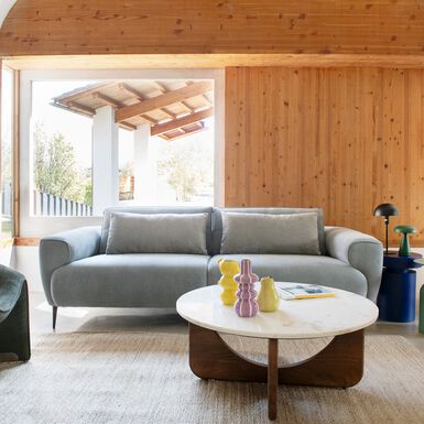 Sofá de 3 plazas gris oscuro Axel 217x97x75cm