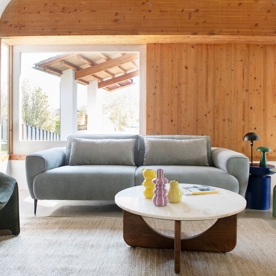 Sofá de 3 plazas gris oscuro Axel 217x97x75cm